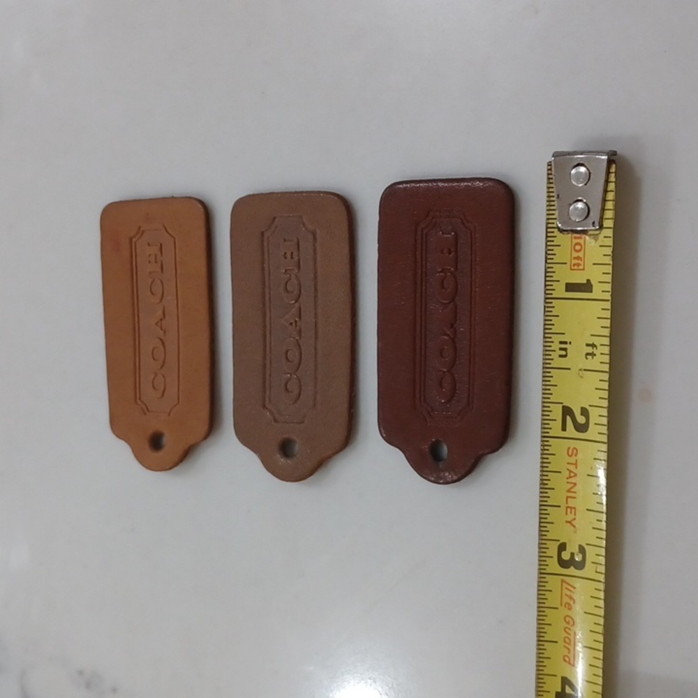3 double sided Vintage Coach Hangtags